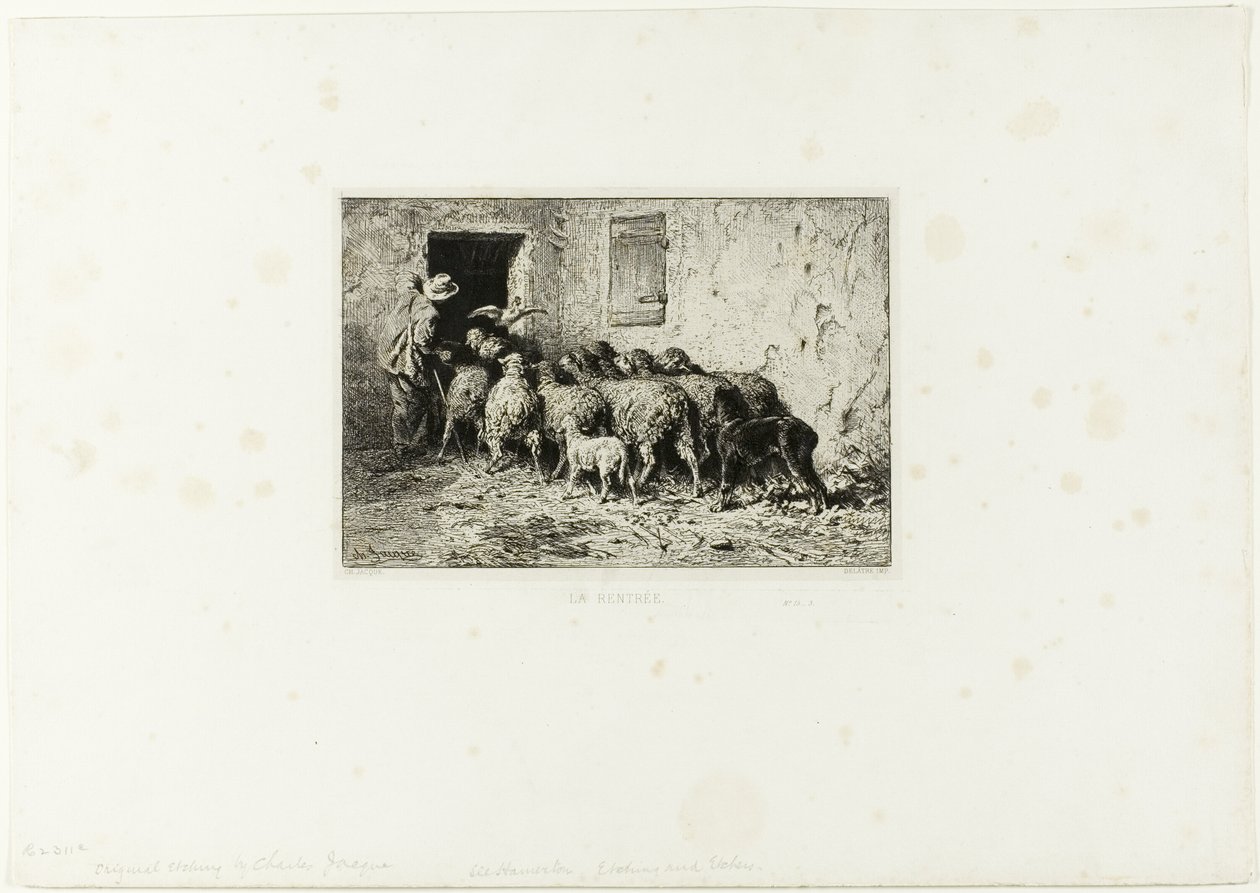Die Schafe kommen nach Hause von Charles Emile Jacque