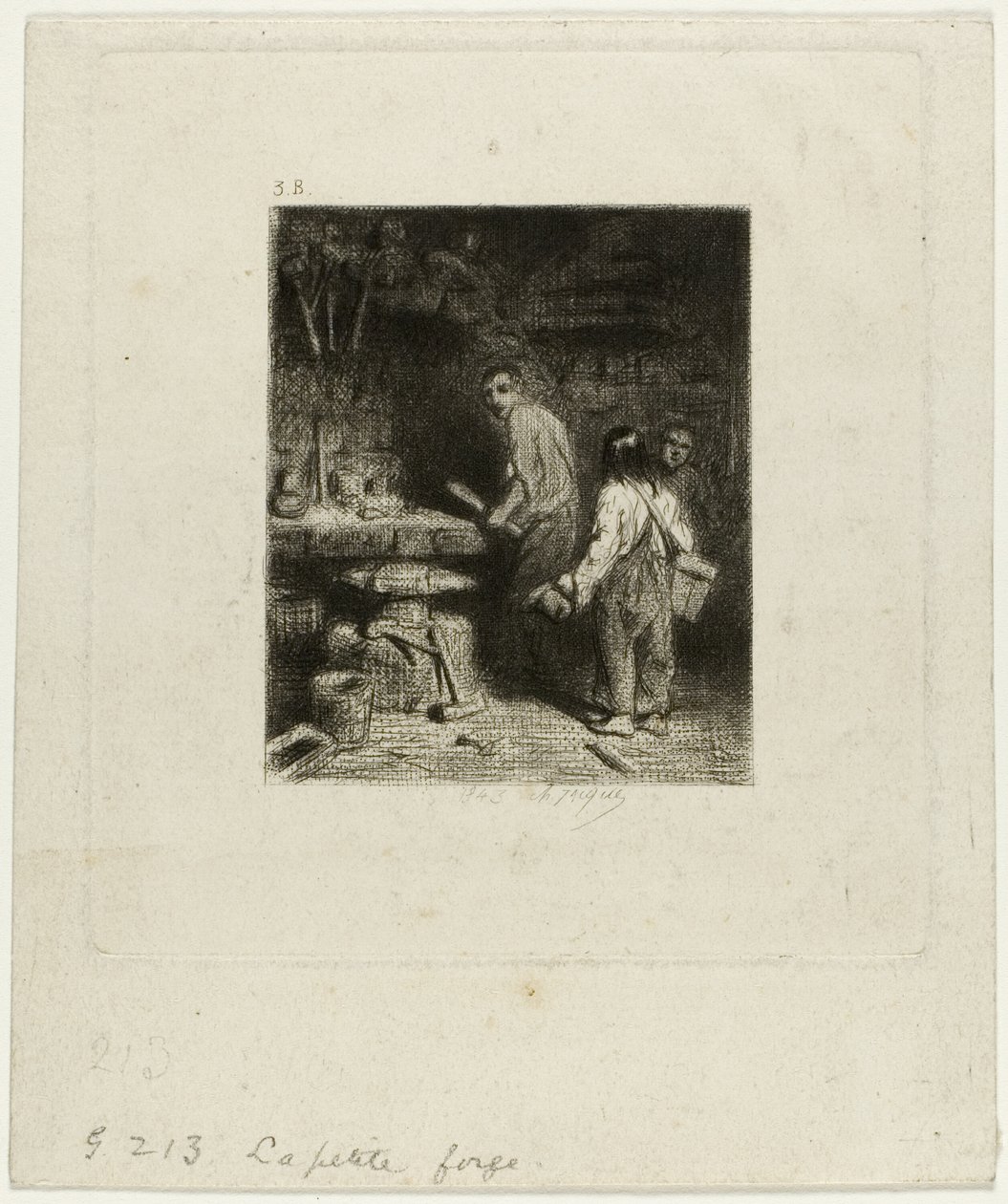 Die kleine Schmiede von Charles Emile Jacque