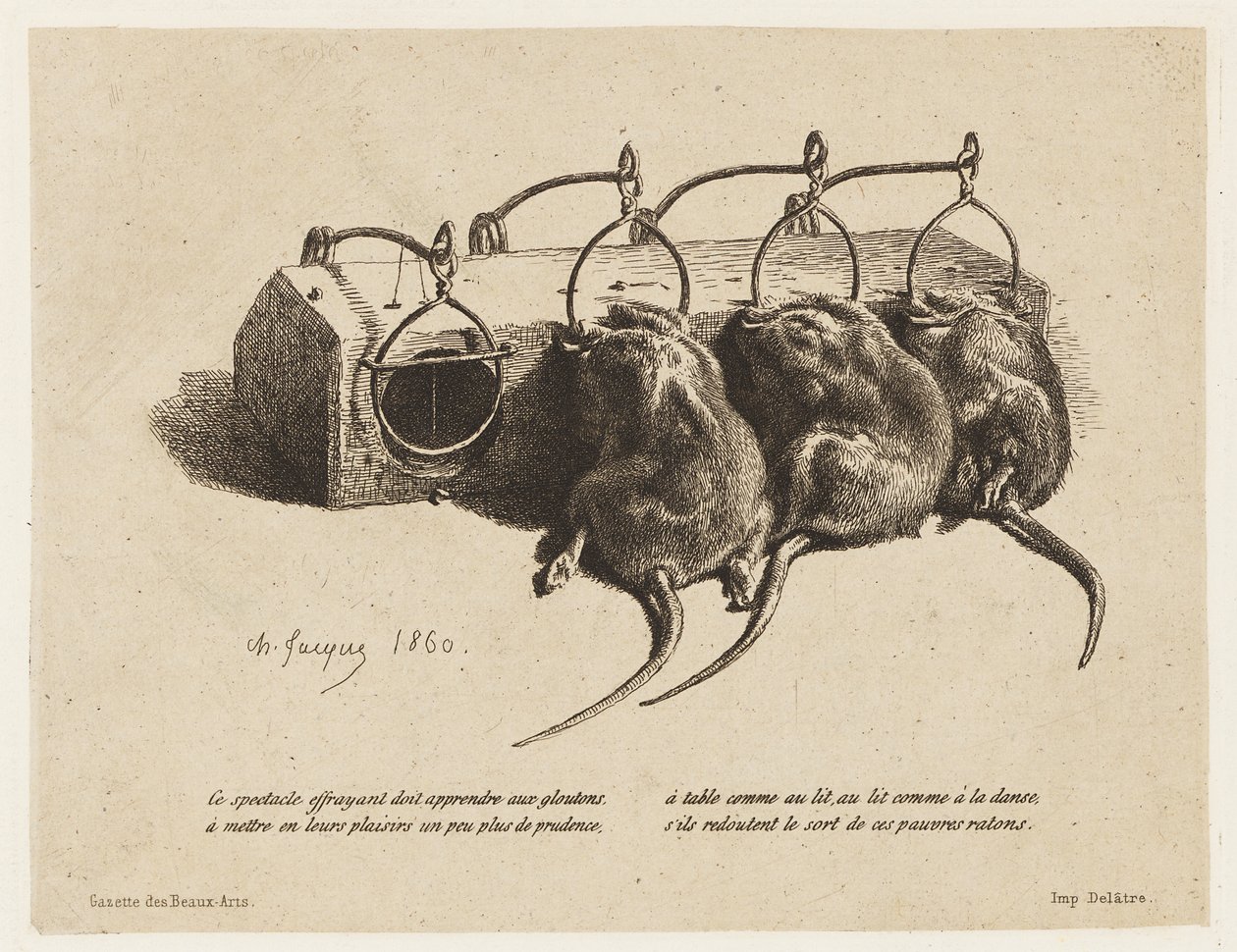 Die Mausefalle von Charles Emile Jacque