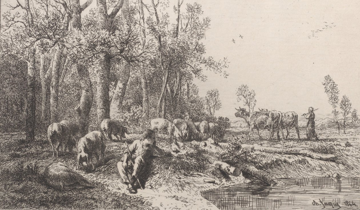 Winter, 1864 von Charles Emile Jacque
