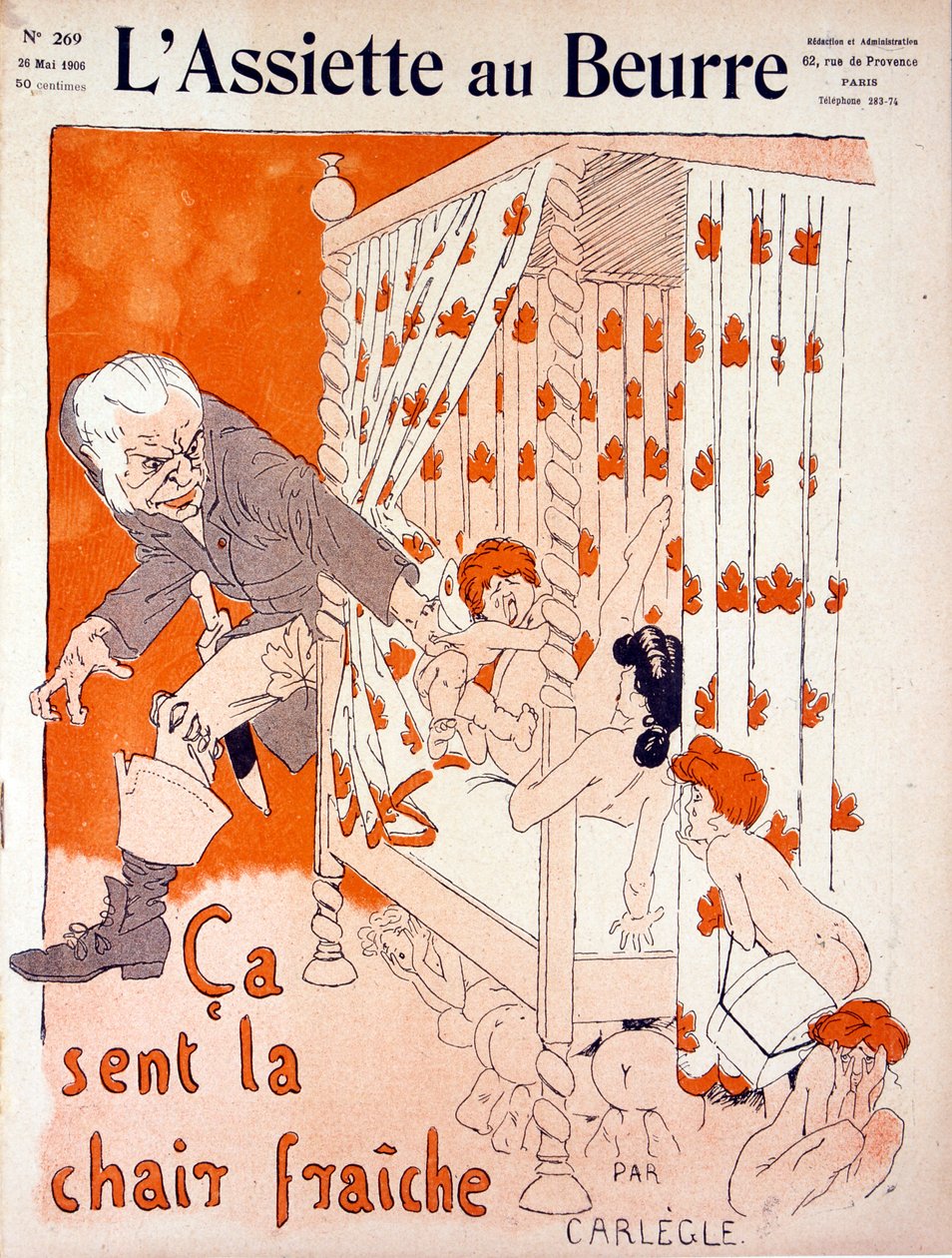 Karikatur der schmutzigen, heimlichen Liebe, Illustration aus 