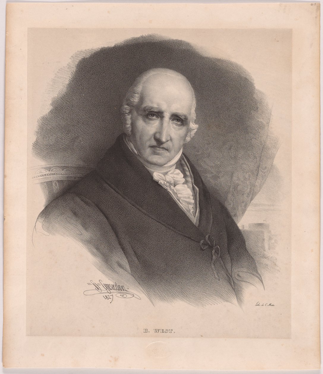 Benjamin West von Charles Etienne Pierre Motte