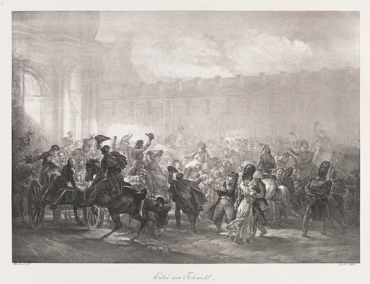 Einzug in die Tuilerien, frühes 19. Jahrhundert von Charles Etienne Pierre Motte