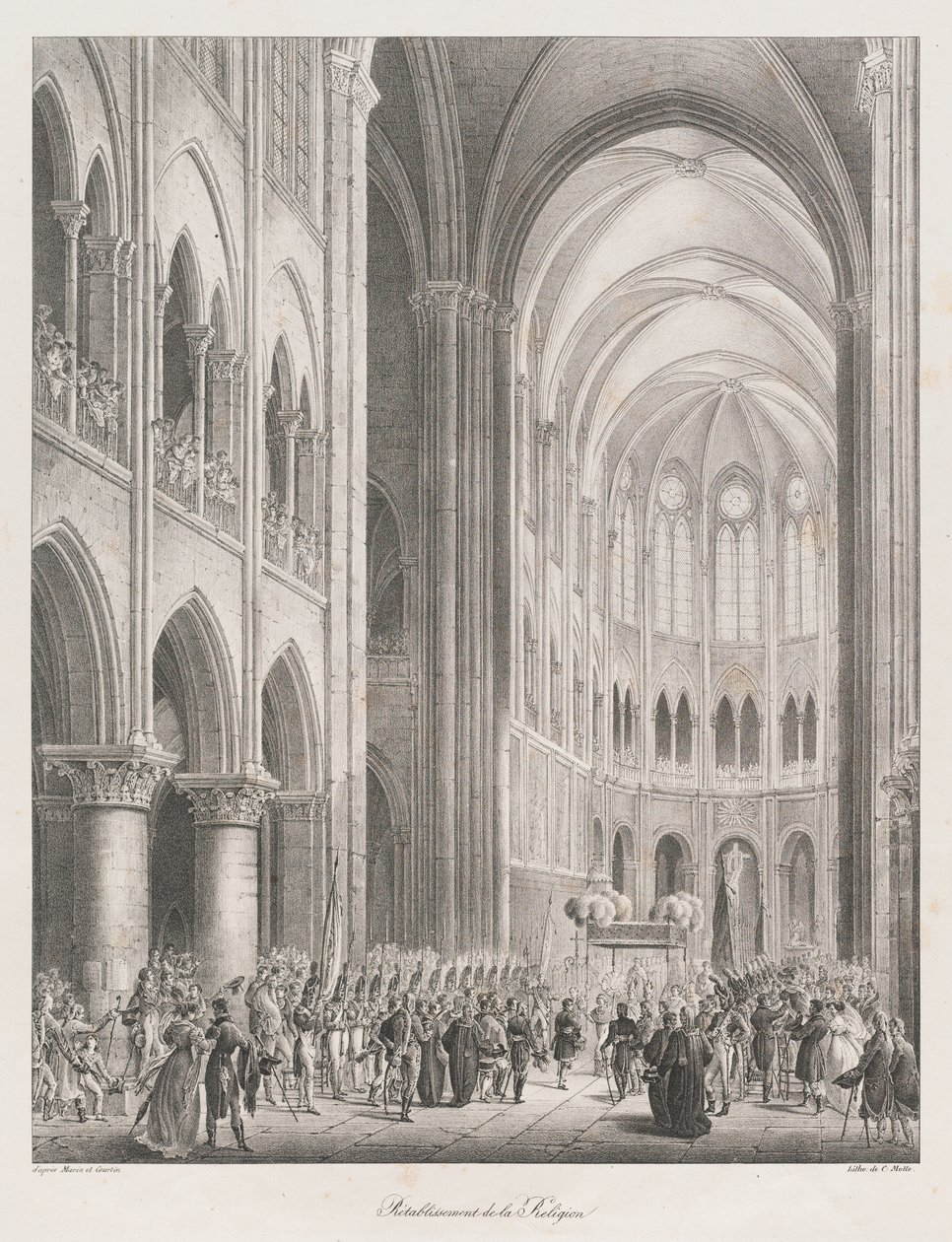 Wiederherstellung der Kirche, frühes 19. Jahrhundert von Charles Etienne Pierre Motte