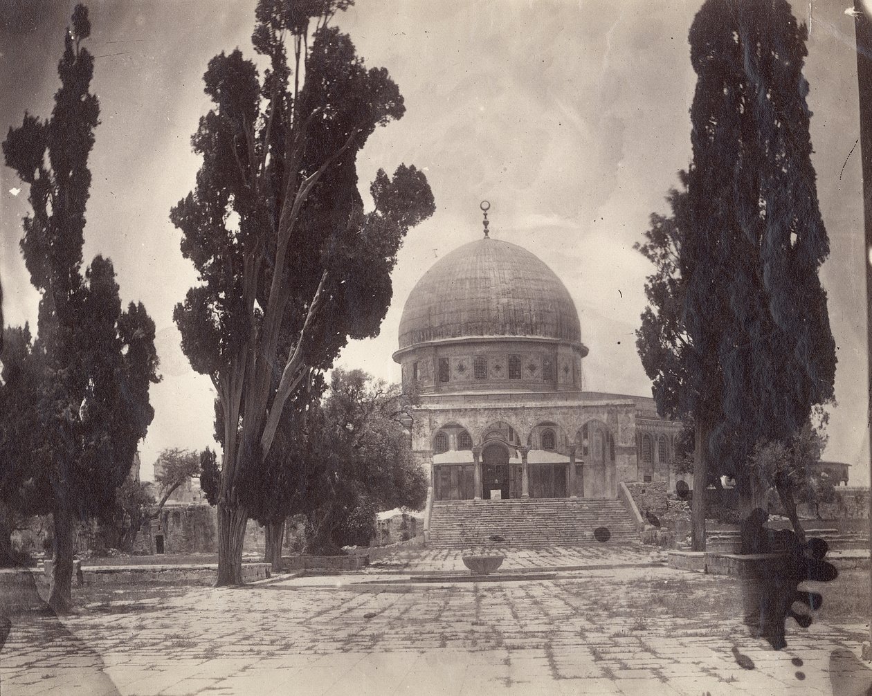 Der Felsendom auf dem Haram al Sharif in Jerusalem, von Süden, 1870 von Charles F. Tyrwhitt Drake