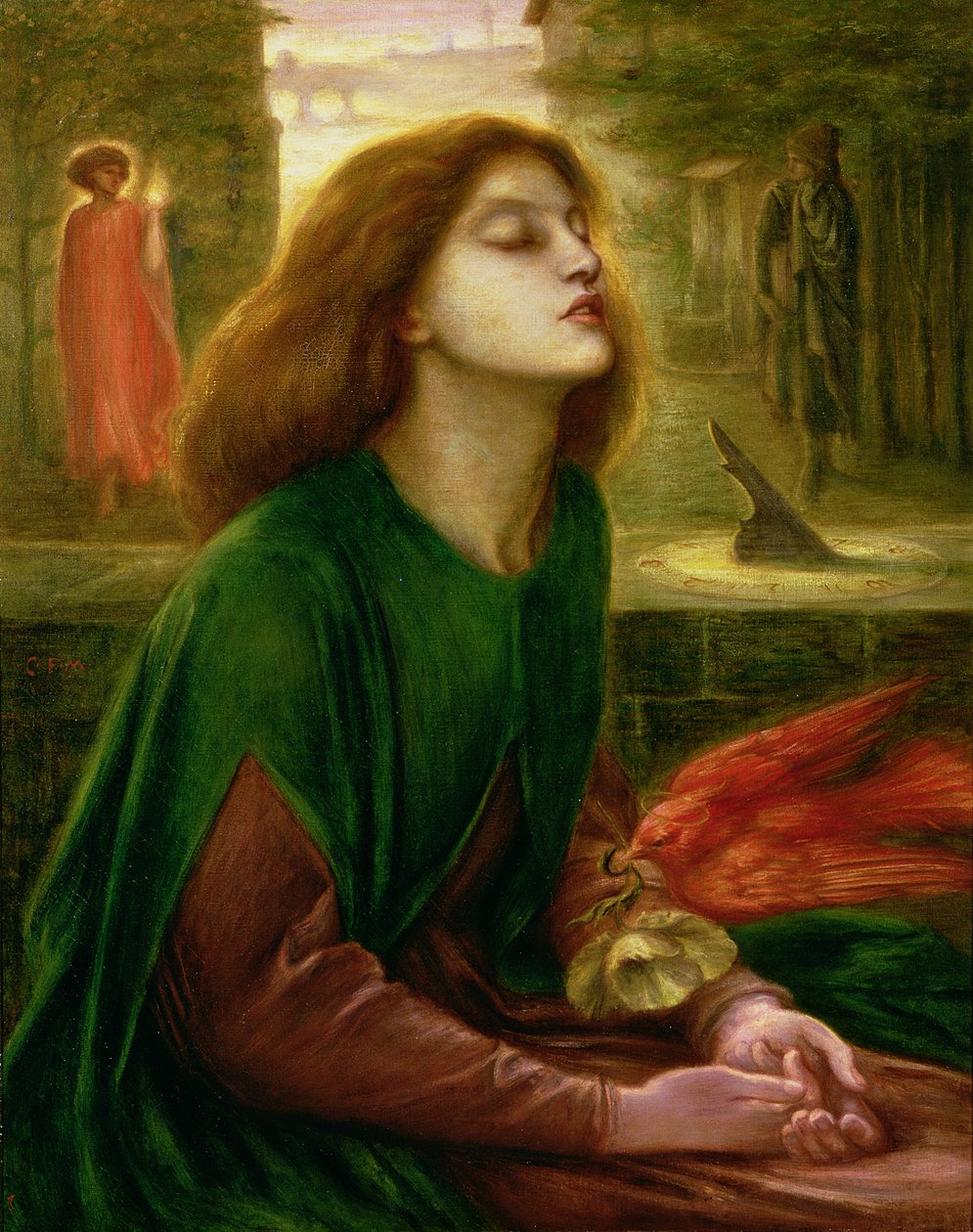 Kopie von Beata Beatrix von Dante Gabriel Rossetti (1828-82), ca. 1900-10 von Charles Fairfax Murray