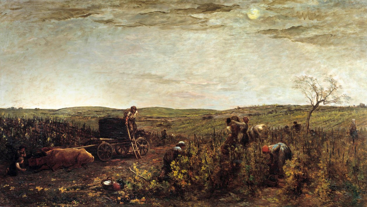 Ernte in Burgund Gemälde von Charles Francois Daubigny (1817-1878) 1863 Paris, Musée d