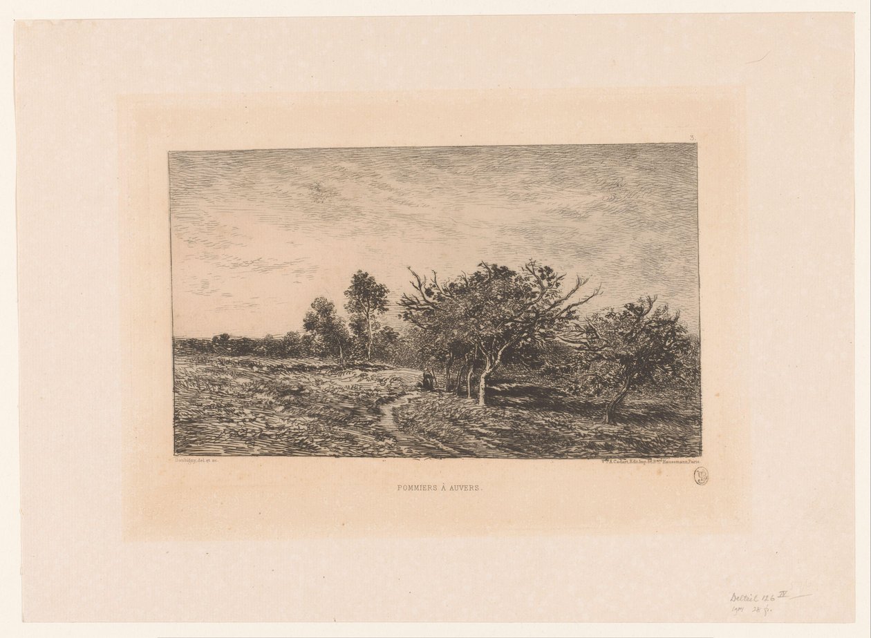 Landschaft mit Apfelbäumen von Charles Francois Daubigny