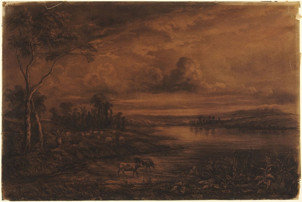 Flusslandschaft von Charles Francois Daubigny