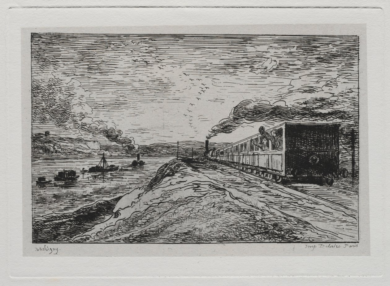 Die Bootsfahrt: Die Abfahrt Die Rückkehr, 1861 von Charles Francois Daubigny