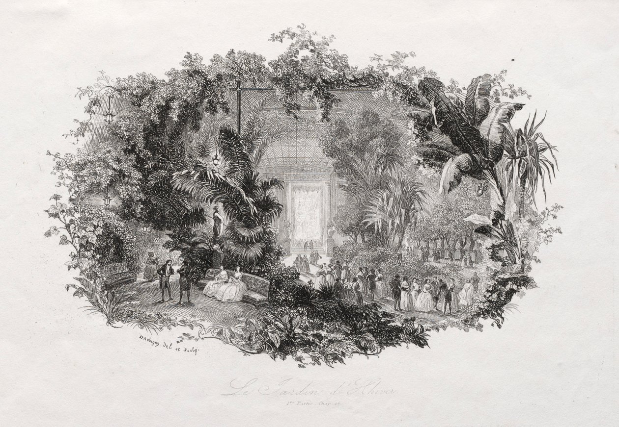 Der Wintergarten, 1842-1843 von Charles Francois Daubigny