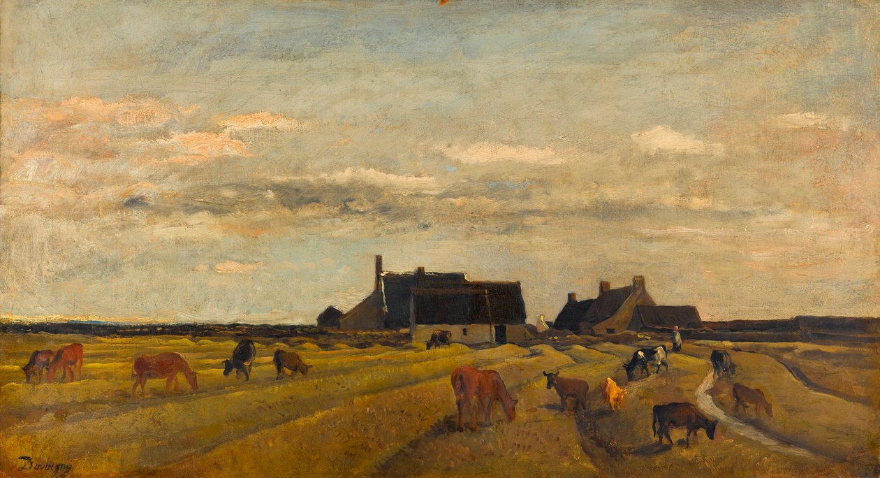 Bauernhof in Kerity, Bretagne von Charles Francois Daubigny