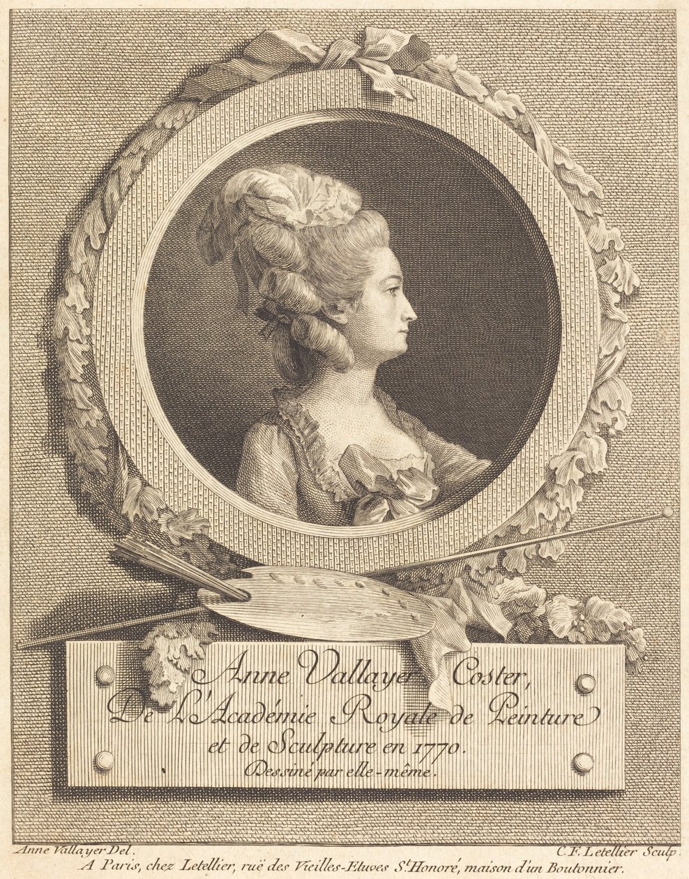 Anne Vallayer-Coster von Charles Francois Le Tellier after Anne Vallayer Coster