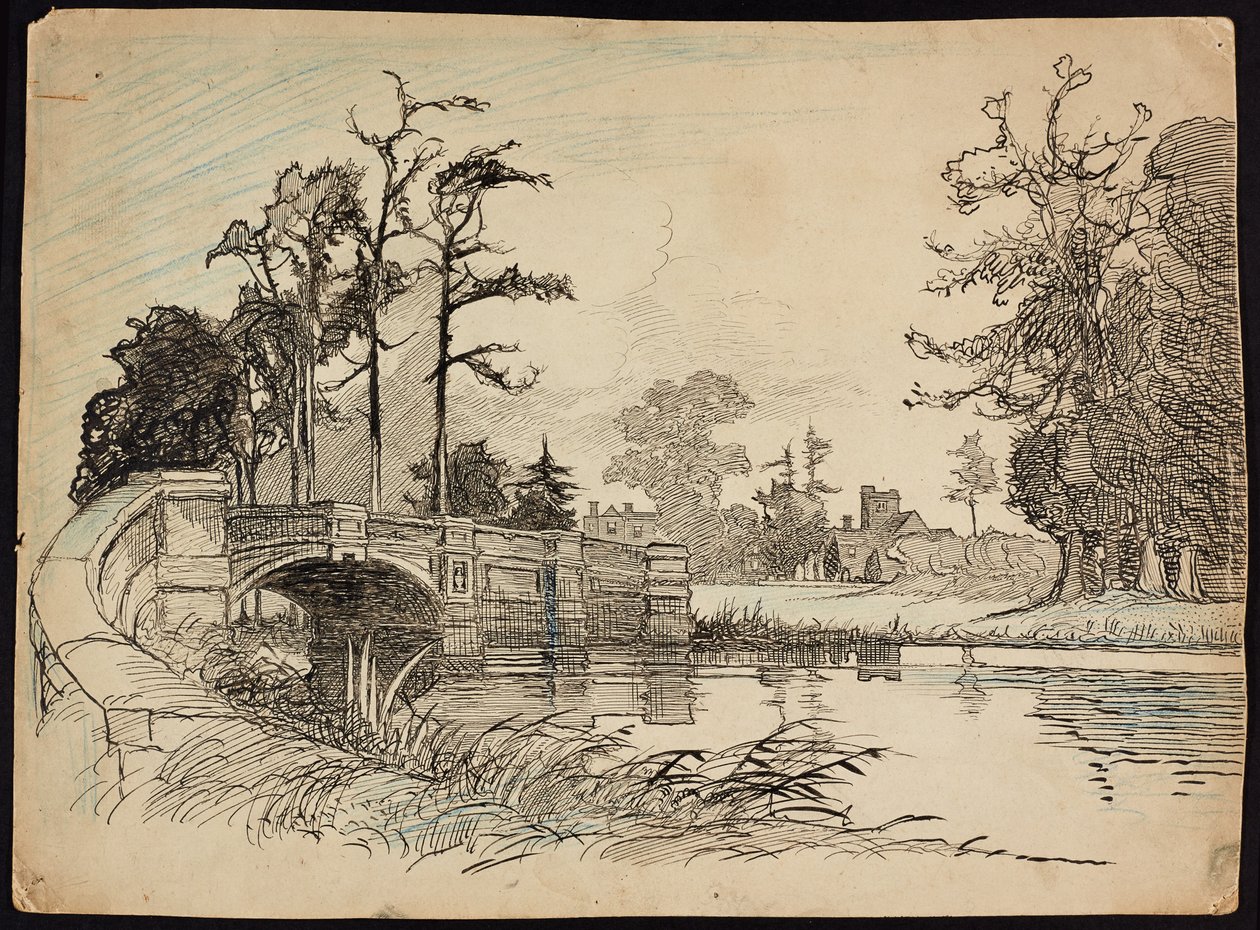 Cranford Park Bridge, Hillingdon, London, 1892-1933 von Charles George Harper