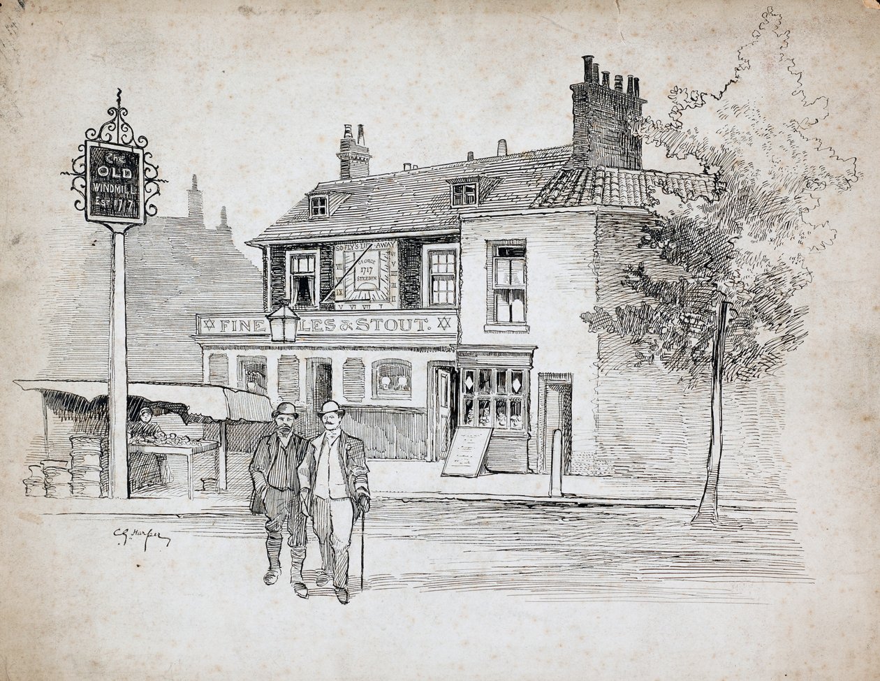Old Windmill Public House, 214-214 Chiswick High Road, Turnham Green von Charles George Harper