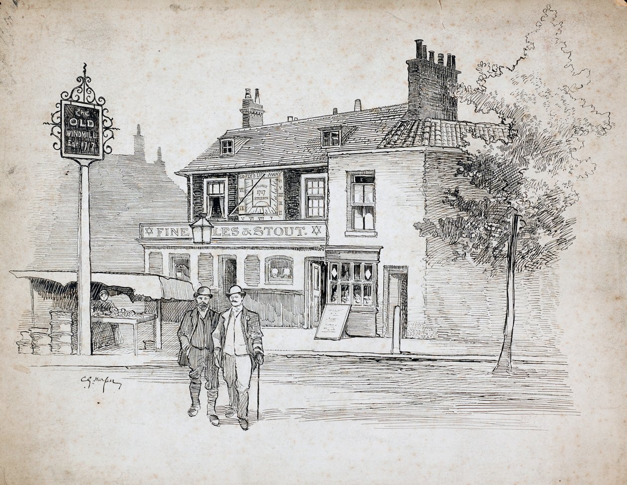 Old Windmill Gasthaus, 214-214 Chiswick High Road, Turnham Green, London von Charles George Harper