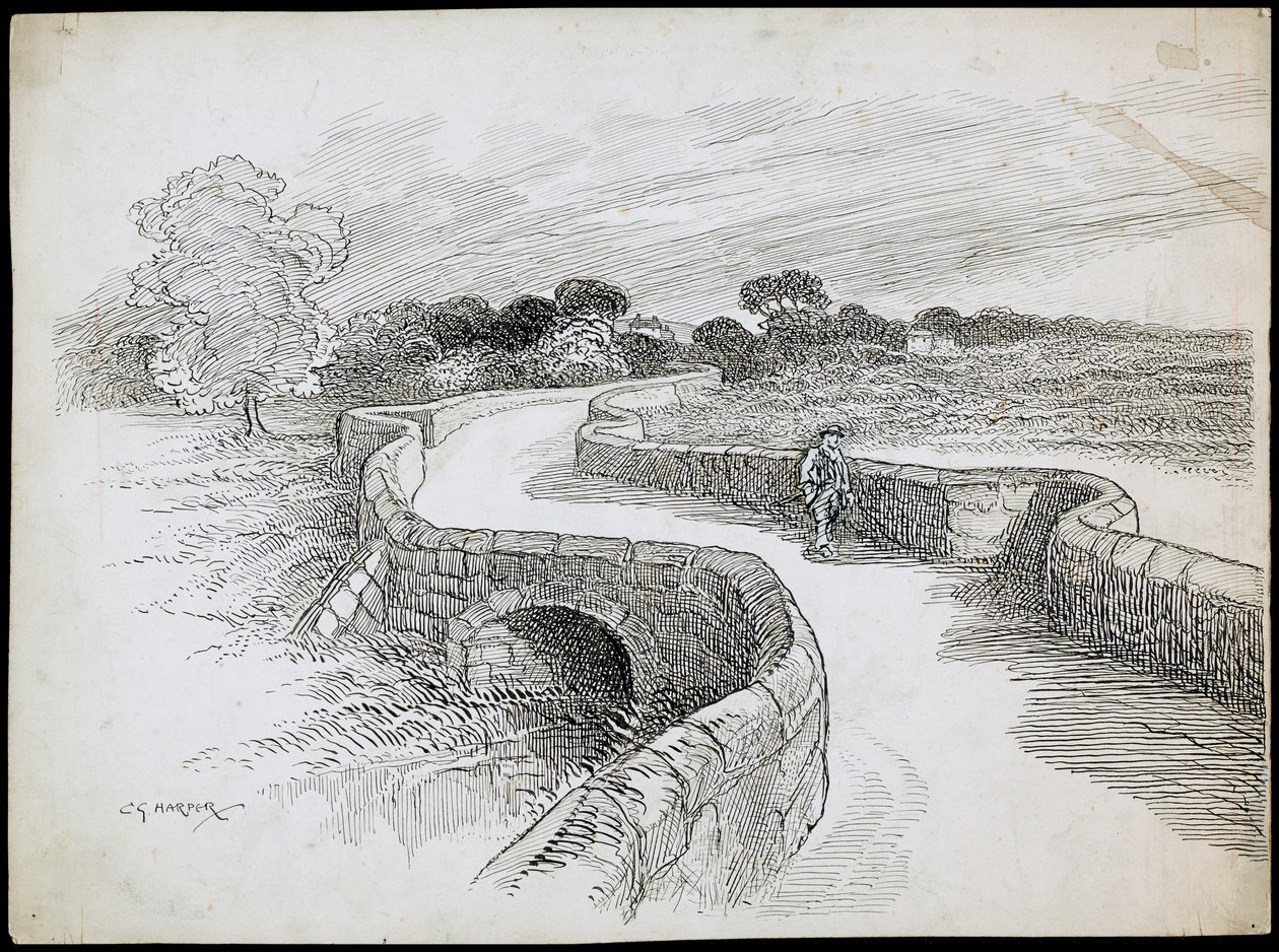 Swarkestone Bridge, Stanton By Bridge, Derbyshire von Charles George Harper