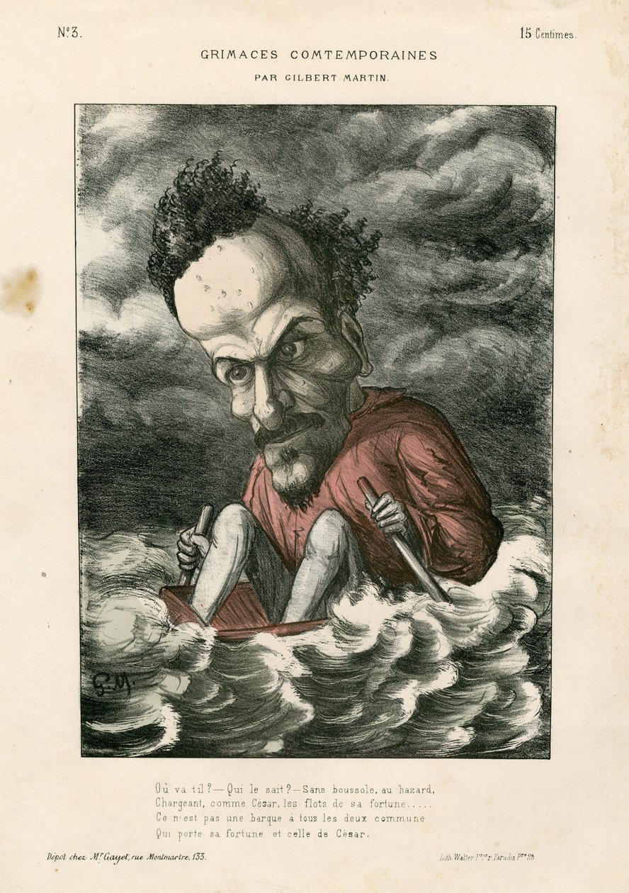 Zeitgenössische Grimassen - Illustration von Charles Gilbert-Martin (1839-1905): Rochefort Henri (1831-1913) - Meer von Charles Gilbert Martin
