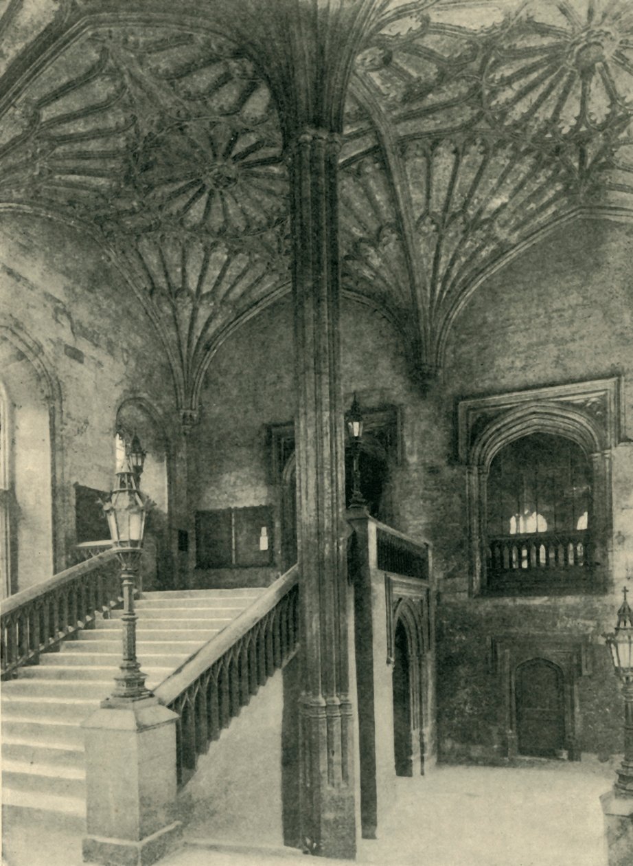 Fächerpfeiler und Dach außerhalb der Christchurch Hall, 1902 von Charles Gillman and Co