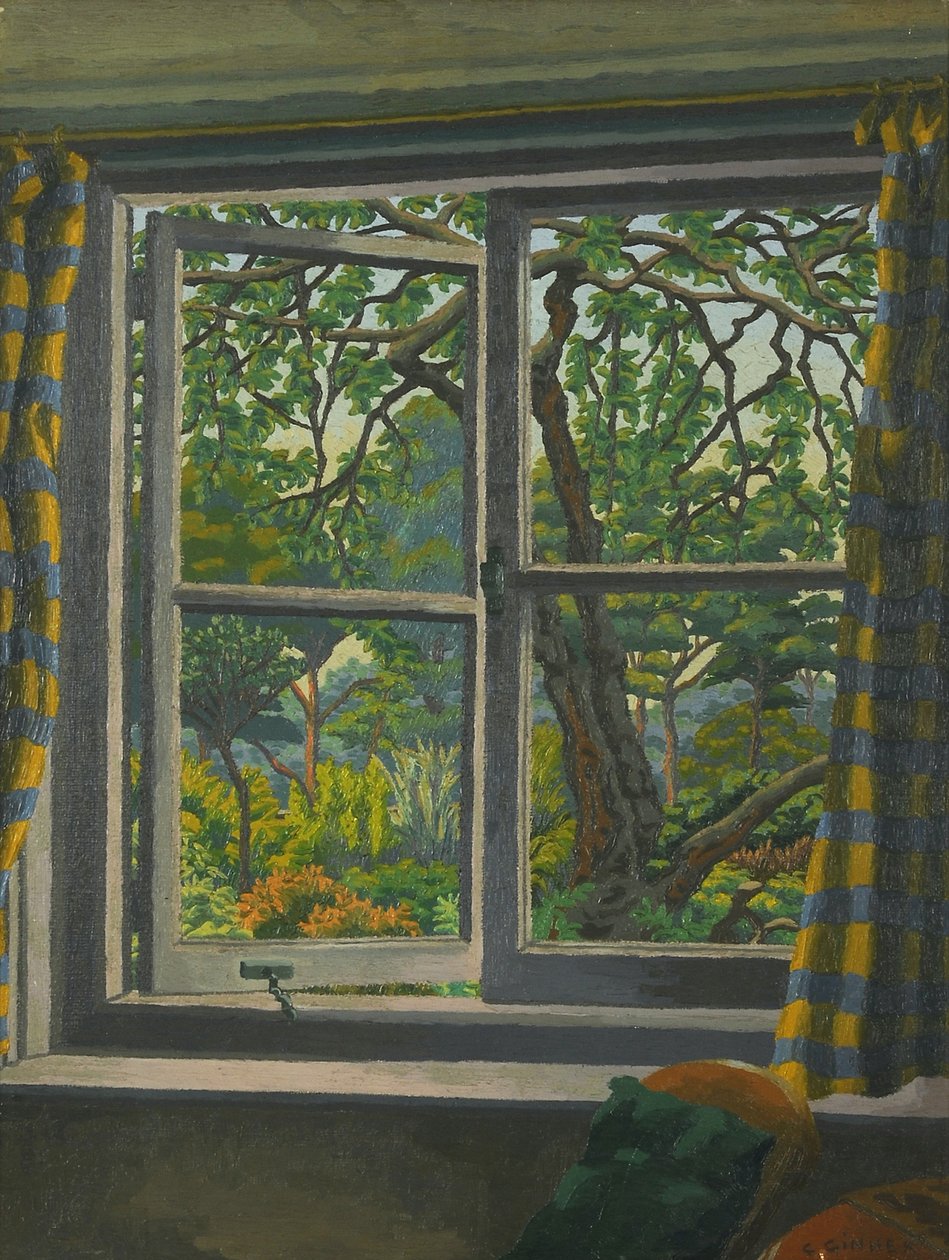 Durch ein Cottage-Fenster, Shipley, Sussex von Charles Ginner