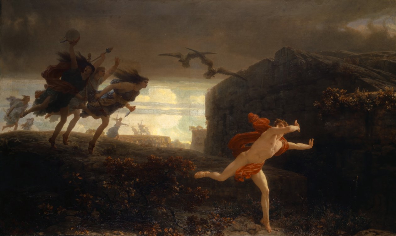 Pentheus verfolgt von den Mänaden von Charles Gleyre