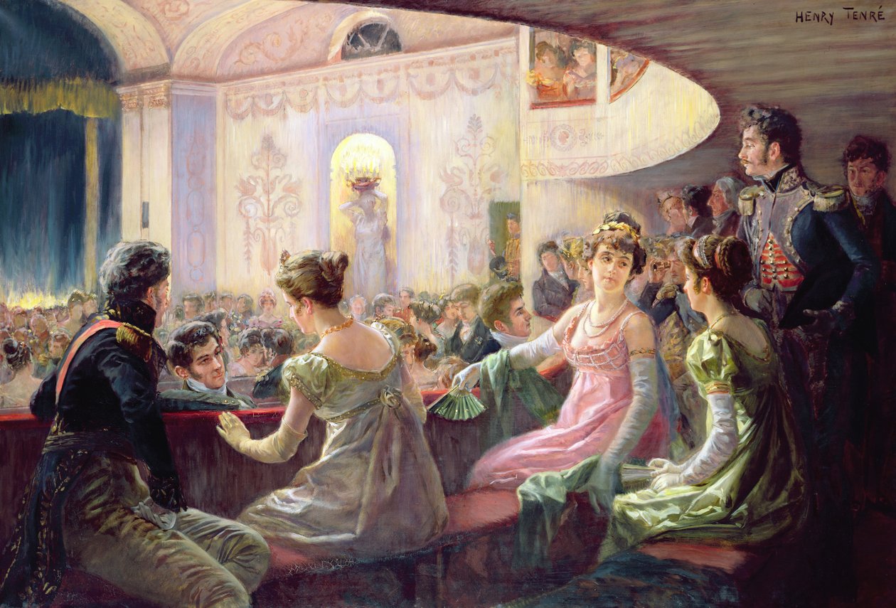 Die Pause im Theater von Charles Henry Tenre