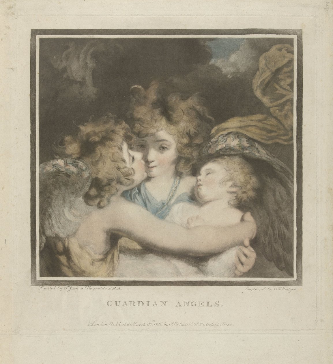 Zwei Engel und ein Kind von Charles Howard Hodges