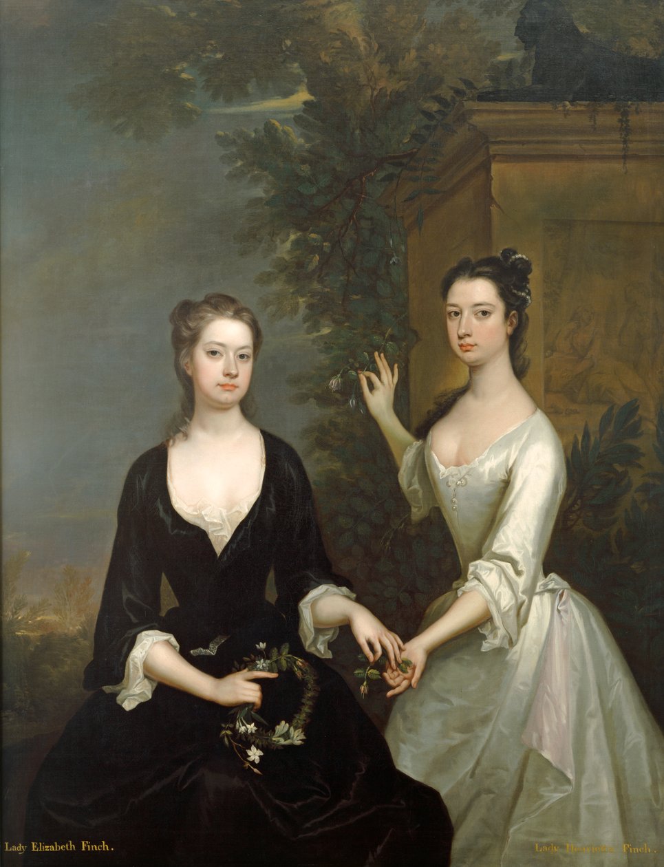 Lady Henrietta und Lady Elizabeth Finch, ca. 1732 von Charles Jervas