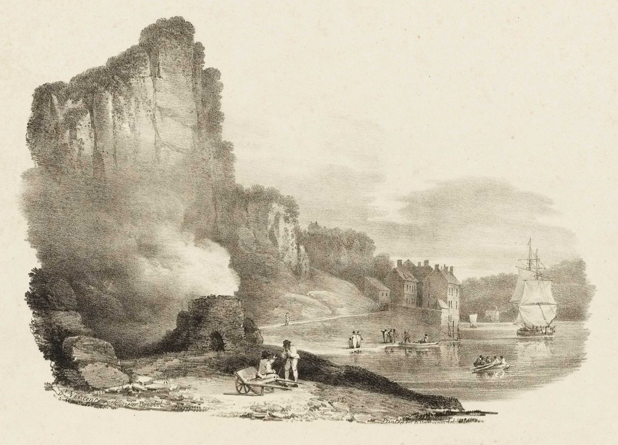St. Vincent Felsen bei Bristol von Charles Joseph Hullmandel