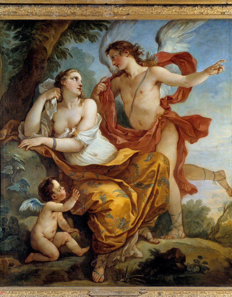 Kalypso hört auf den Rat der Liebe von Charles Joseph Natoire