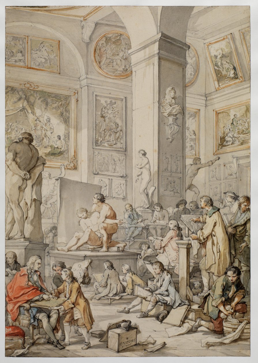Lebensklasse an der Königlichen Akademie für Malerei und Bildhauerei, 1746 von Charles Joseph Natoire