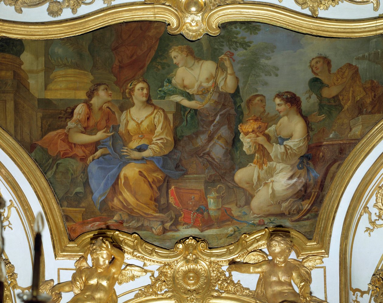 Psyche zeigt ihren Schwestern seine Schätze von Charles Joseph Natoire