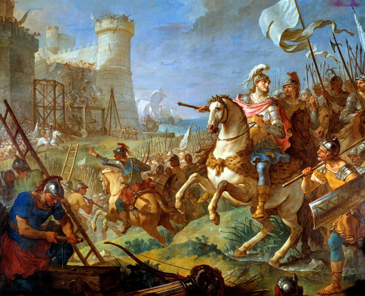 Belagerung der Stadt Arles durch Theoderich II., König der Westgoten von Charles Joseph Natoire