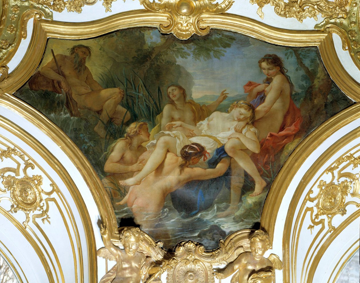 Die Nymphen bergen den Körper von Psyche von Charles Joseph Natoire
