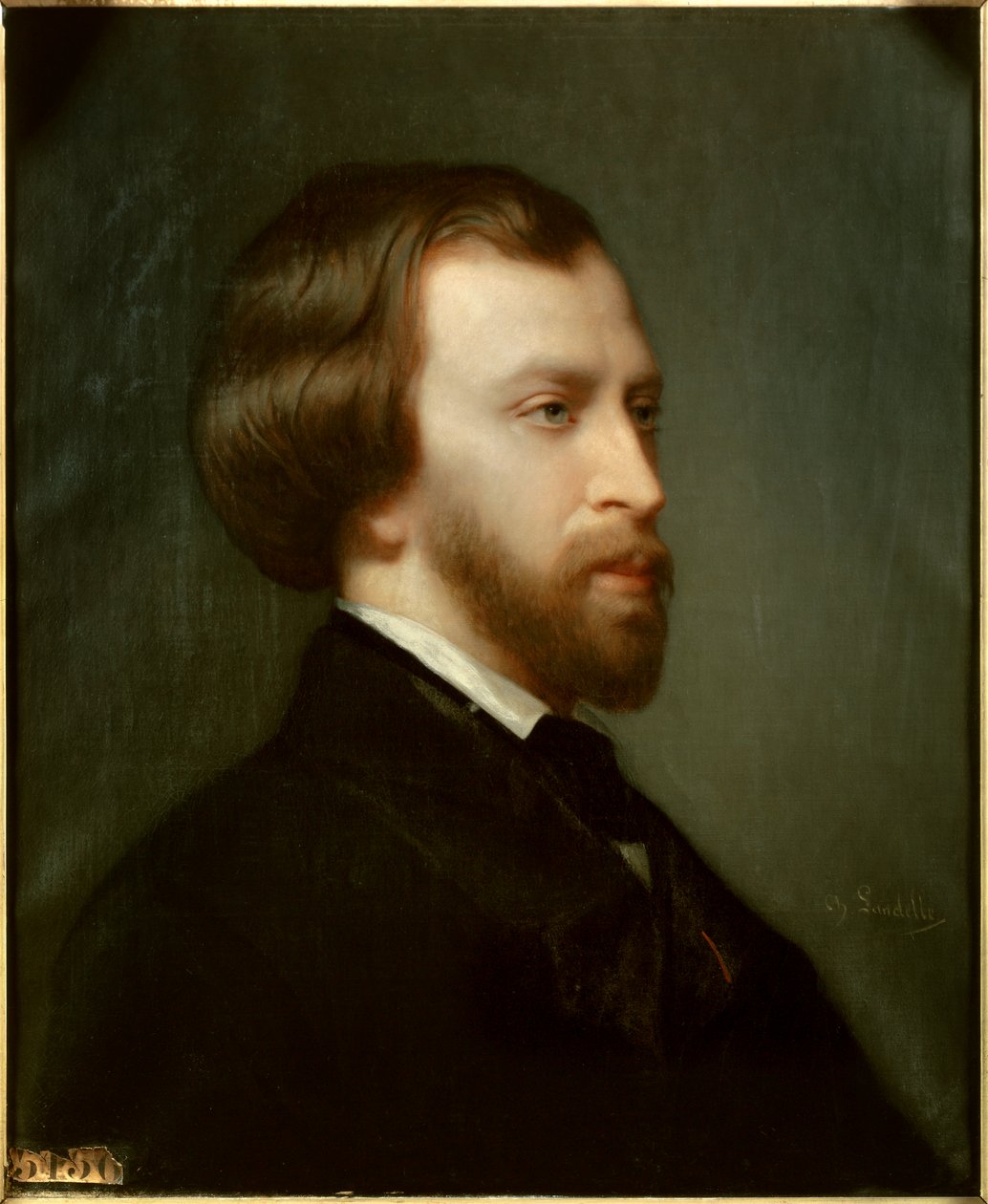 Porträt von Alfred de Musset (1810-1857) französischer Dichter im Jahr 1854. Gemälde von Charles Landelle (1812-1908) von Charles Landelle