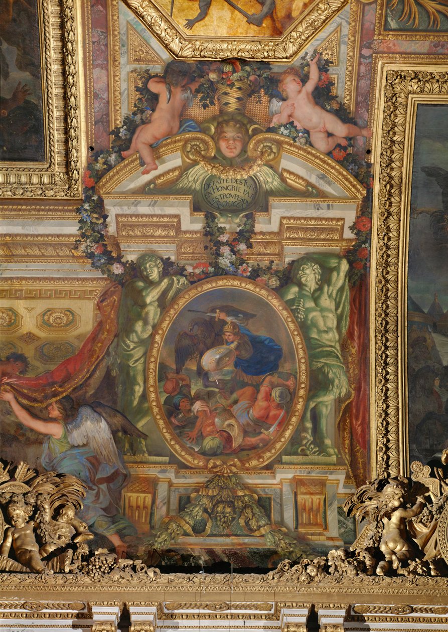 Ludwig XIV.s Truppen besiegen die Türken in Ungarn von Charles Le Brun