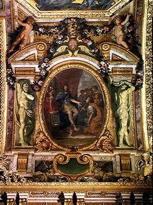 Förderung der Künste im Jahr 1663, Deckenmalerei aus der Galerie des Glaces von Charles Le Brun