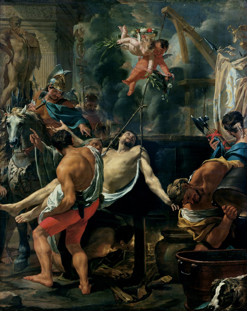 Das Martyrium des heiligen Johannes des Evangelisten von Charles Le Brun