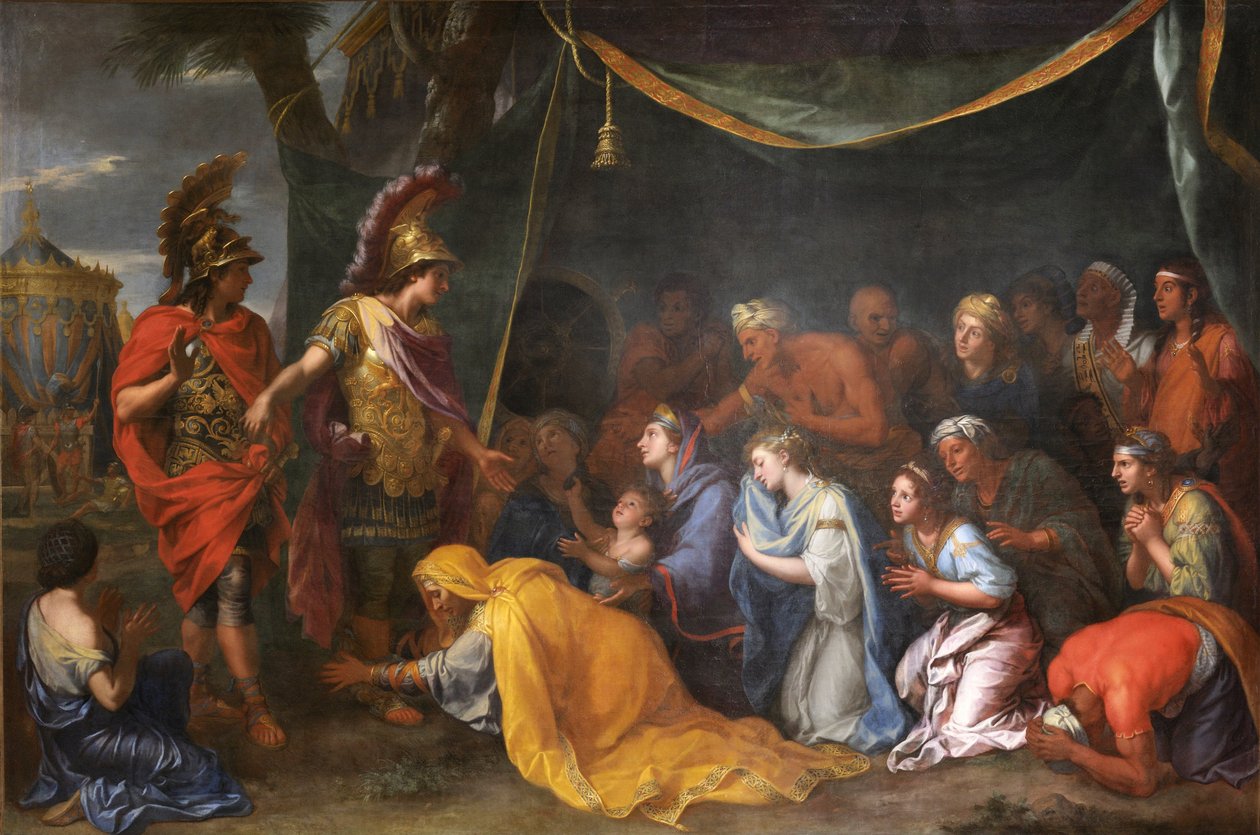 Die persischen Königinnen, die sich zu Alexanders Füßen niederwerfen, oder das Zelt von Darius von Charles Le Brun