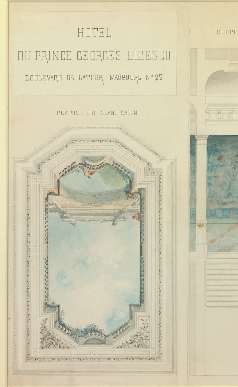 Projekt für das Hotel von Prinz Georges Bibesco von Charles Le Coeur