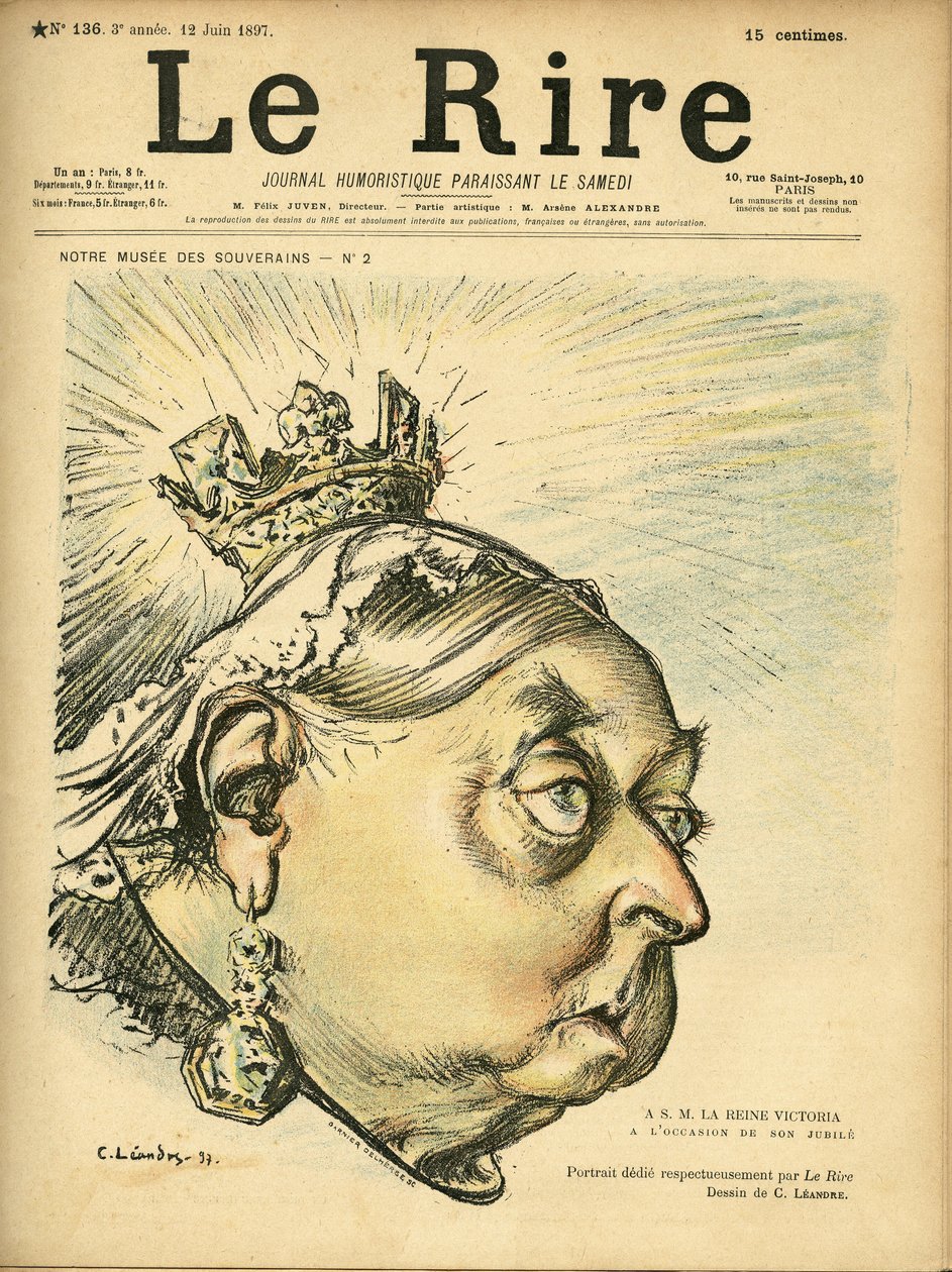 Illustration von Charles Leandre (1862-1934) für das Titelblatt von Le Rire von Charles Leandre
