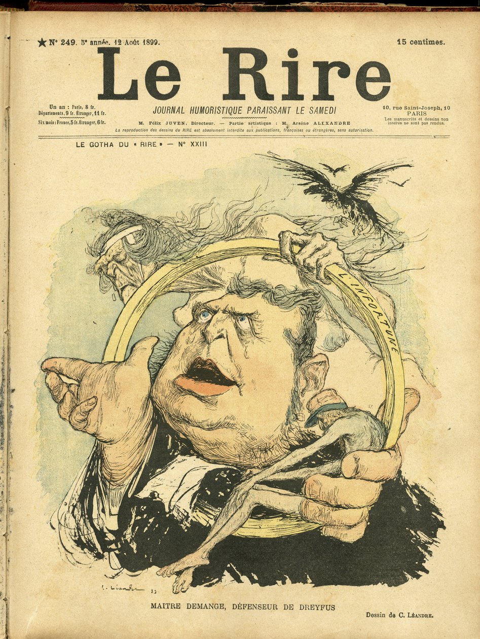 Illustration von Charles Léandre (1862-1934) für das Titelblatt von Le Rire von Charles Leandre