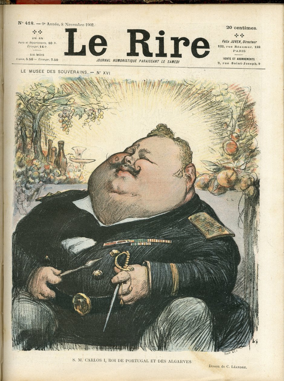 Illustration von Charles Leandre (1862-1934) für das Cover von Le Rire, Nr. 418 von Charles Leandre
