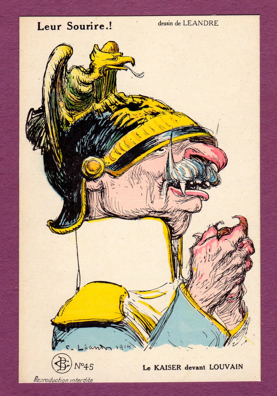 Postkarte, Satirique en Couleurs von Charles Leandre