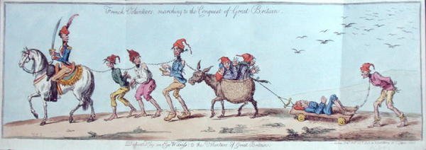 Französische Freiwillige marschieren zur Eroberung Großbritanniens, geätzt von James Gillray (1757-1815), veröffentlicht von Hannah Humphrey im Jahr 1803 von Charles Lorraine (after) Smith