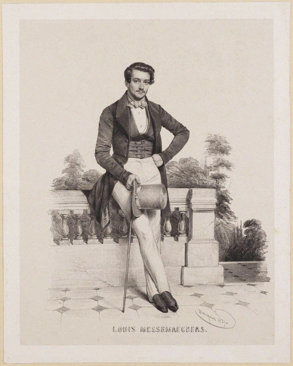 Porträt des Komponisten Louis Messemaeckers 1809-1889, 1837 von Charles Louis Baugniet
