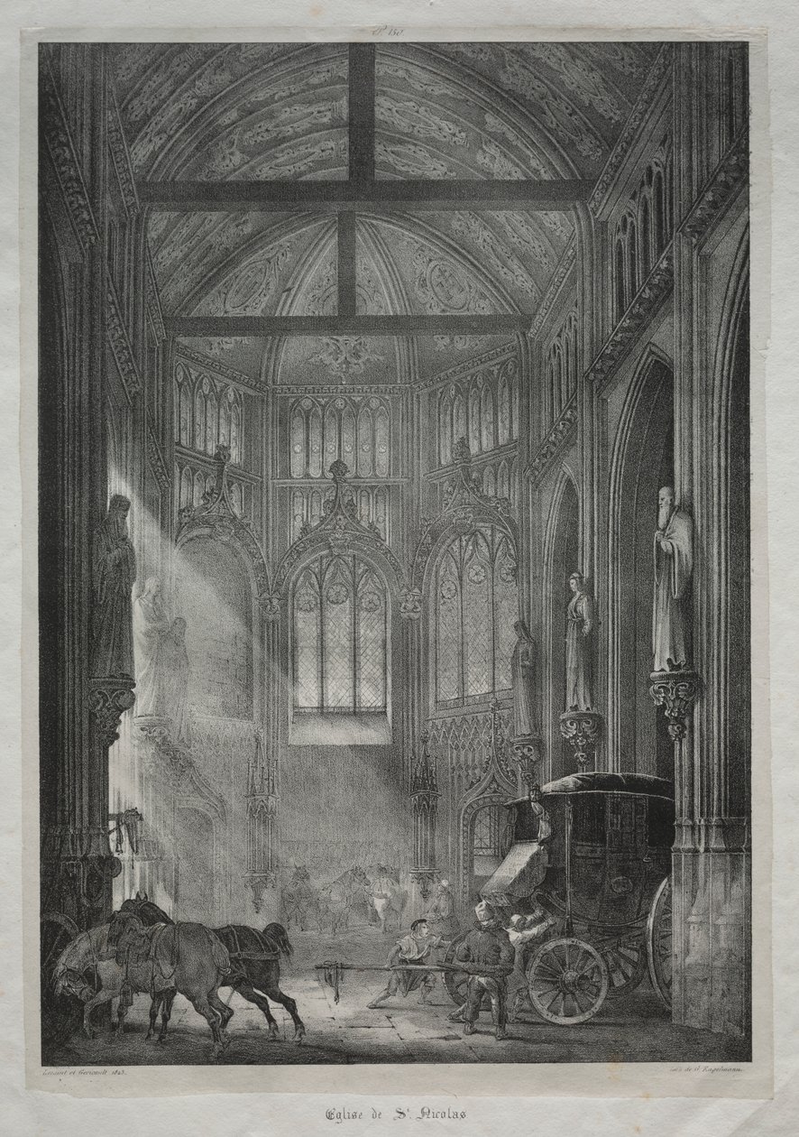 Kirche St. Nikolaus, Rouen von Charles Louis Lesaint