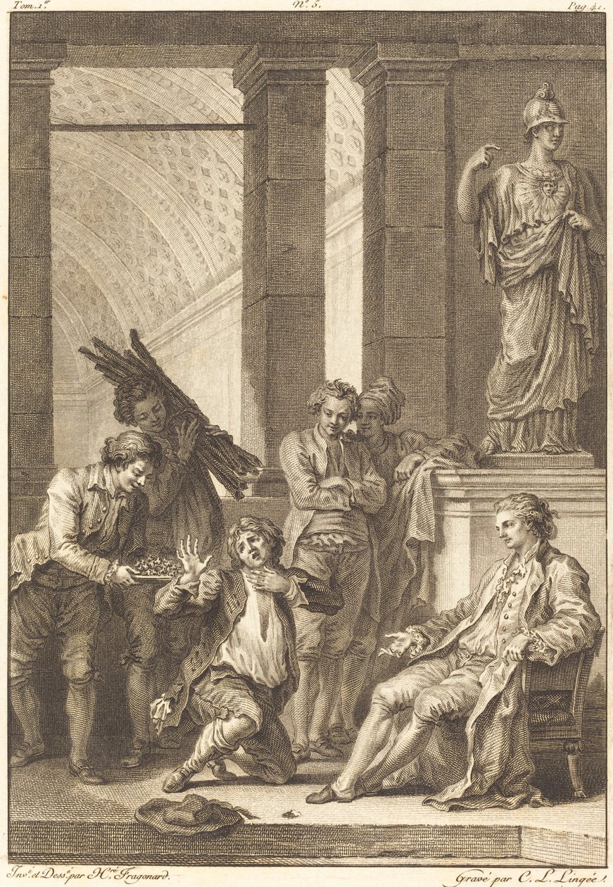Der Bauer von Charles Louis Lingée after Jean Honoré Fragonard