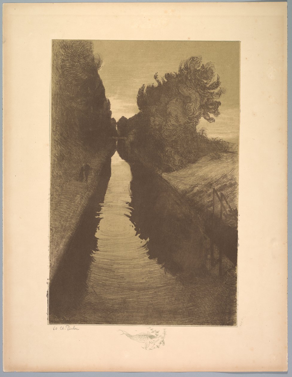 Suite de Paysages: Landschaft, Platte 1, Remarque, Ein Fisch, 1892-1893 von Charles Marie Dulac