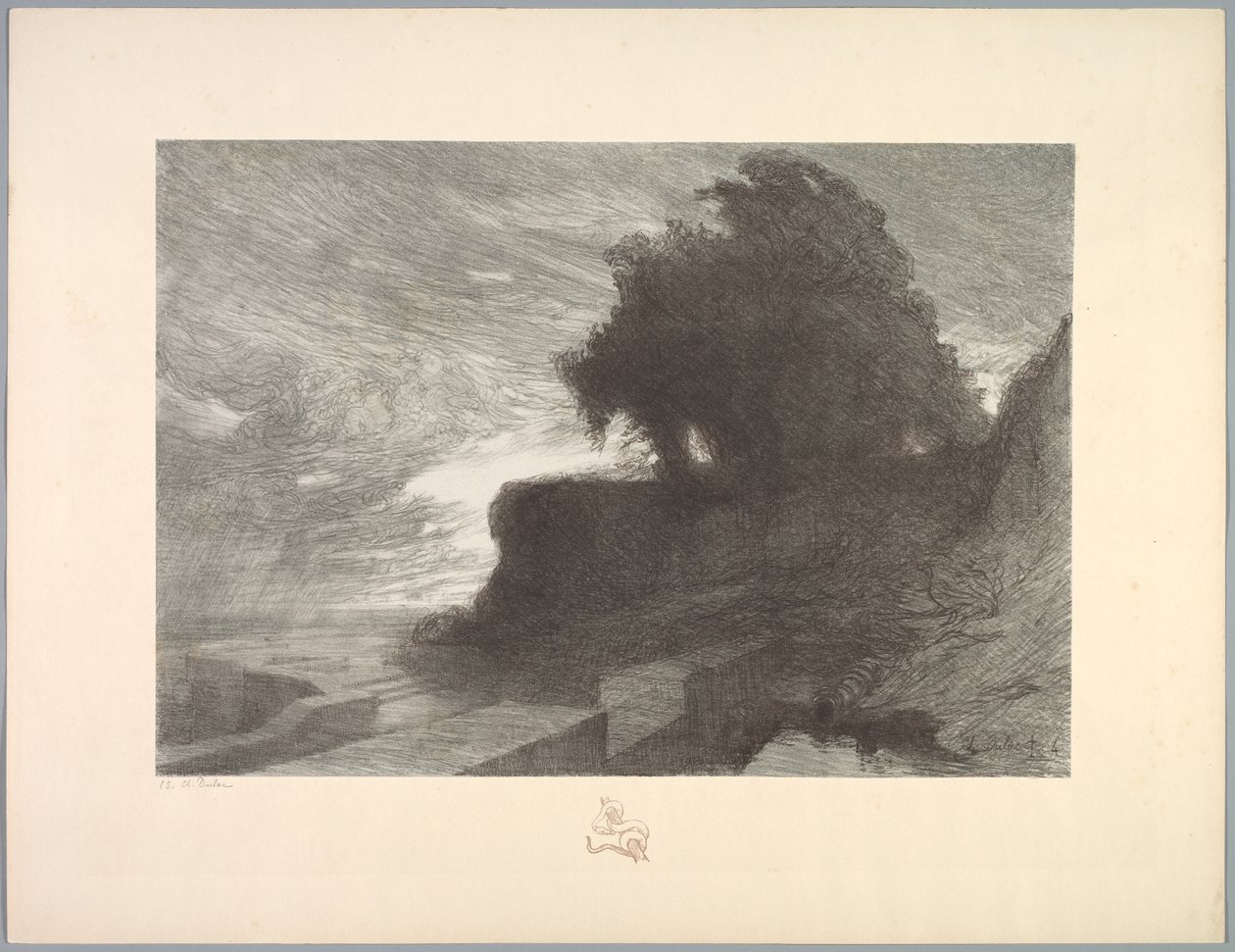 Suite von Landschaften: Landschaft, Platte 4, Remarque, Schlange von Charles Marie Dulac